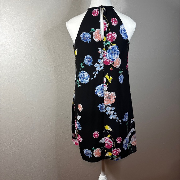 Candie's Floral Print Halter Mini Shift Dress - Picture 2 of 4